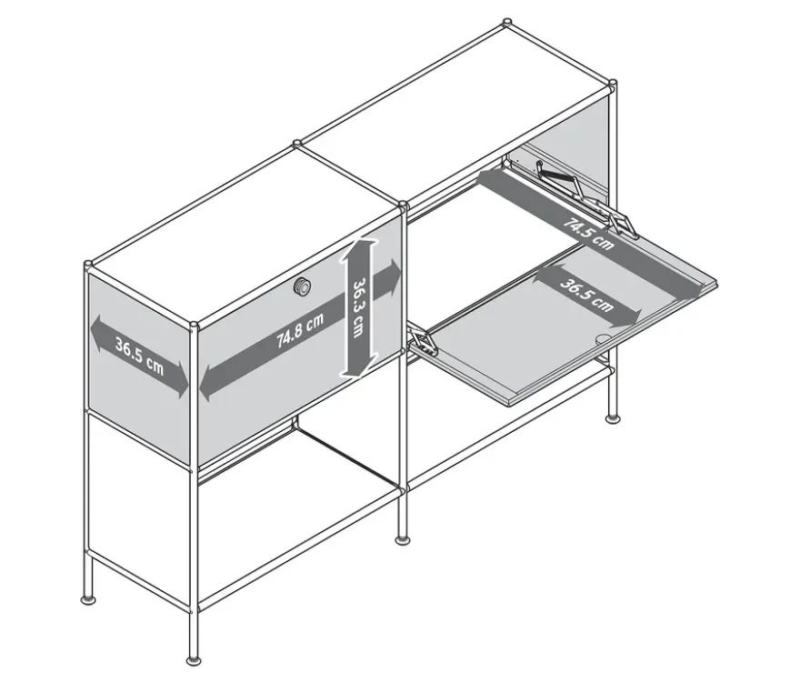 Klappenergänzungs-Set Metall »CN3«, weiß