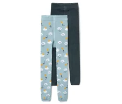 2 Kleinkinder-Strickleggings, Wolke