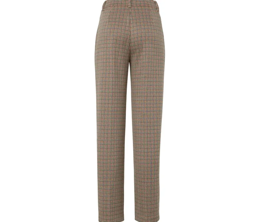 Komfort-Palazzohose mit Hahnentritt-Jacquard