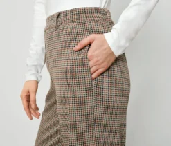 Komfort-Palazzohose mit Hahnentritt-Jacquard