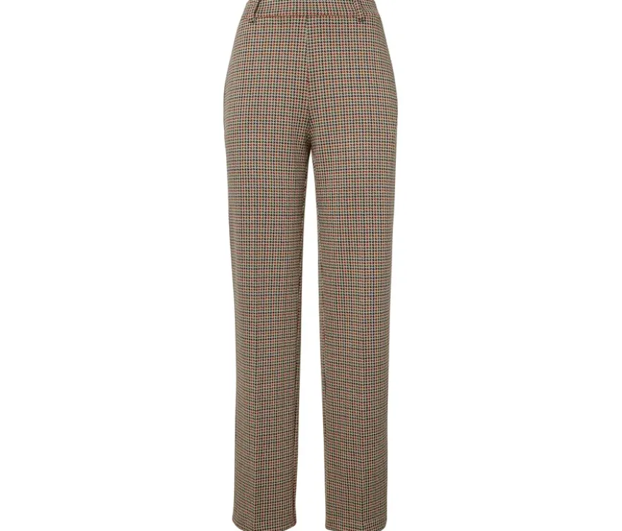 Komfort-Palazzohose mit Hahnentritt-Jacquard