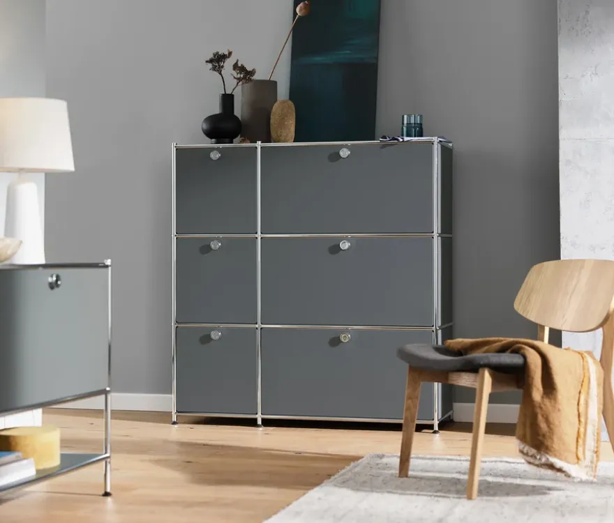 Kommode »CN3« mit 6 Klappen, grau