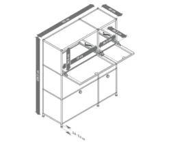 Kommode »CN3« mit 6 Klappen, grau