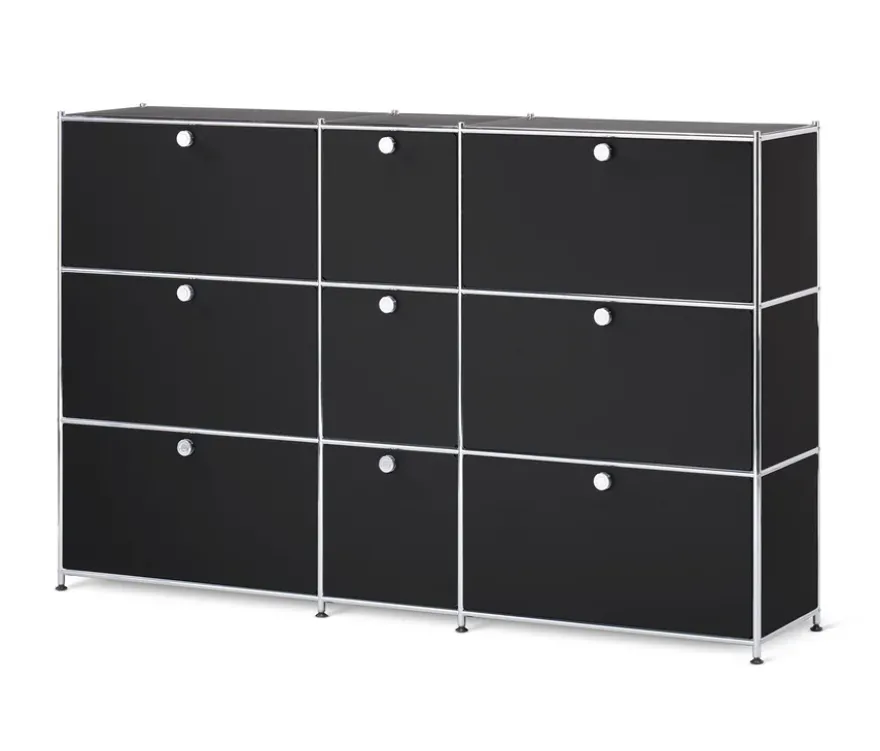Kommode »CN3« mit 9 Klappen, schwarz