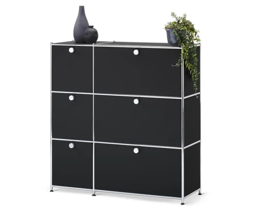 Kommode »CN3« mit 6 Klappen, schwarz