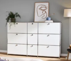 Kommode »CN3« mit 9 Klappen, weiß