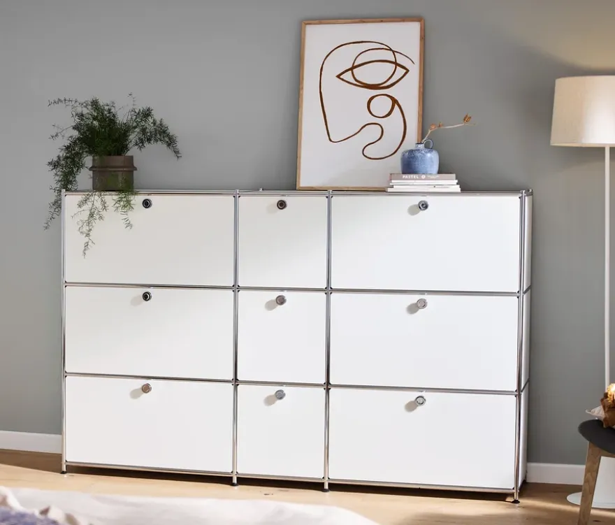 Kommode »CN3« mit 9 Klappen, weiß