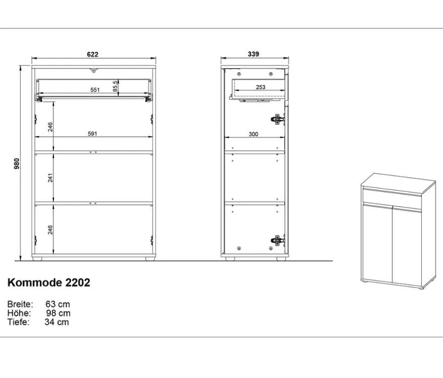 Kommode »Lemont«, graphit