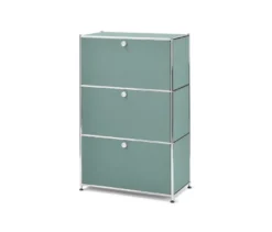Kommode Metall »CN3« mit 3 Klappenfächern, salbei