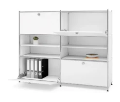 Kommode Metall »CN3« mit 4 Klappenfächern, weiß