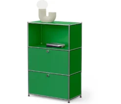 Kommode Metall »CN3« mit 2 Klappenfächern, grün