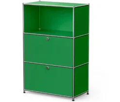 Kommode Metall »CN3« mit 2 Klappenfächern, grün