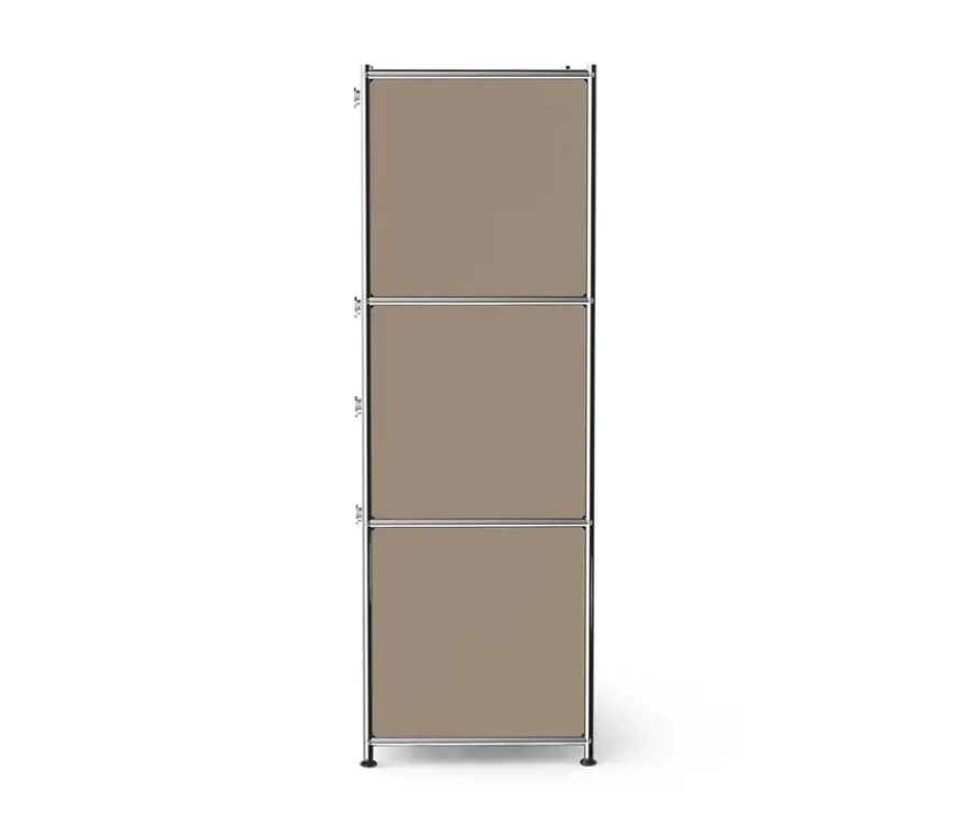Kommode Metall »CN3« mit 2 Klappenfächern und 2 Schubladen, taupe