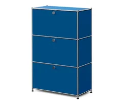 Kommode Metall »CN3« mit 3 Klappenfächern, enzianblau