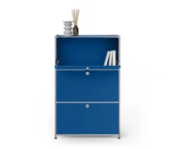 Kommode Metall »CN3« mit 3 Klappenfächern, enzianblau