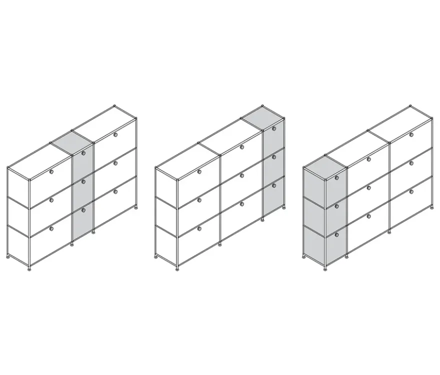 Kommode Metall »CN3« mit 9 Klappenfächern, taupe
