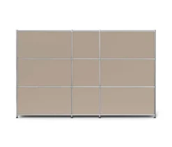 Kommode Metall »CN3« mit 9 Klappenfächern, taupe