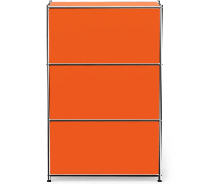 Kommode Metall »CN3« mit 2 Klappenfächern, orange