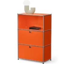 Kommode Metall »CN3« mit 2 Klappenfächern, orange