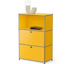 Kommode Metall »CN3« mit 2 Klappenfächern, gelb