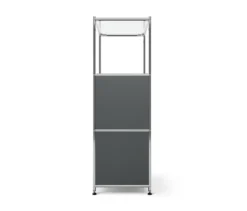 Kommode Metall »CN3« mit 2 Klappfächern, grau