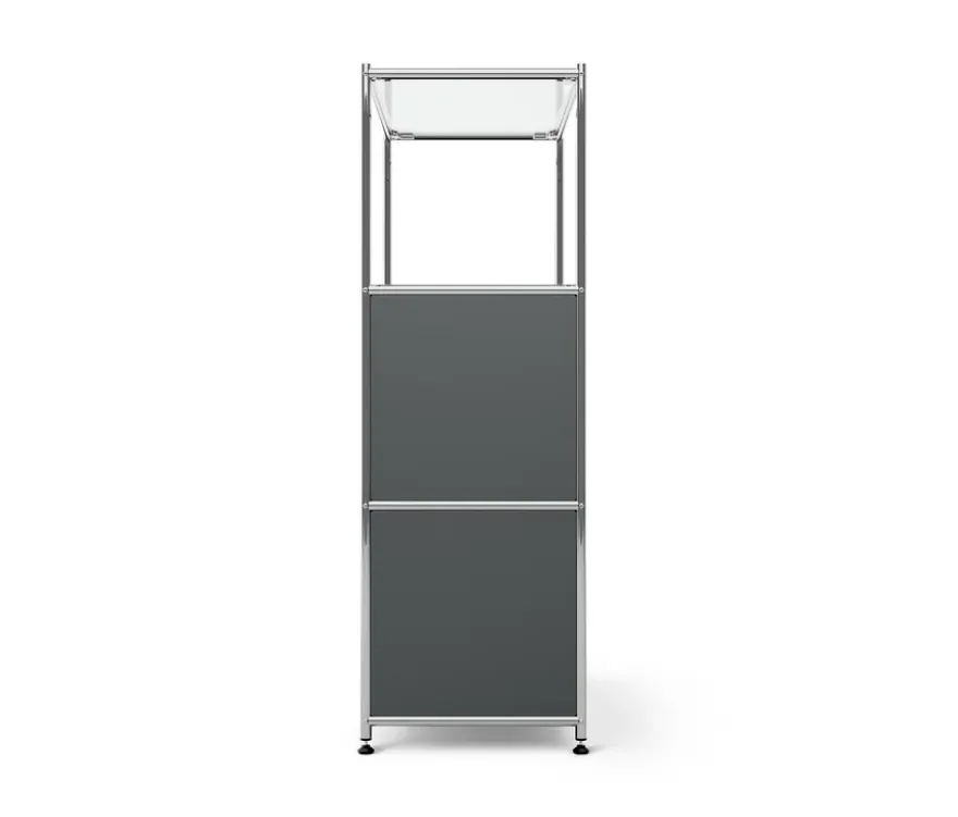 Kommode Metall »CN3« mit 2 Klappfächern, grau
