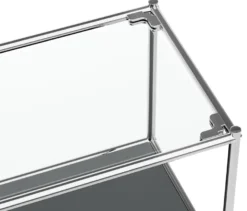 Kommode Metall »CN3« mit 2 Klappfächern, grau