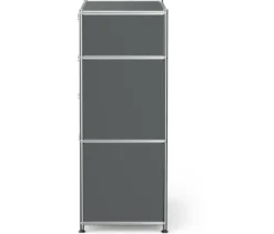 Kommode Metall »CN3« mit 3 Schubladen und Klappenfach, grau