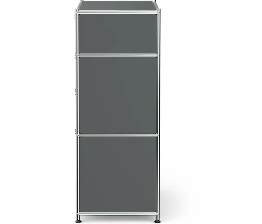 Kommode Metall »CN3« mit 3 Schubladen und Klappenfach, grau