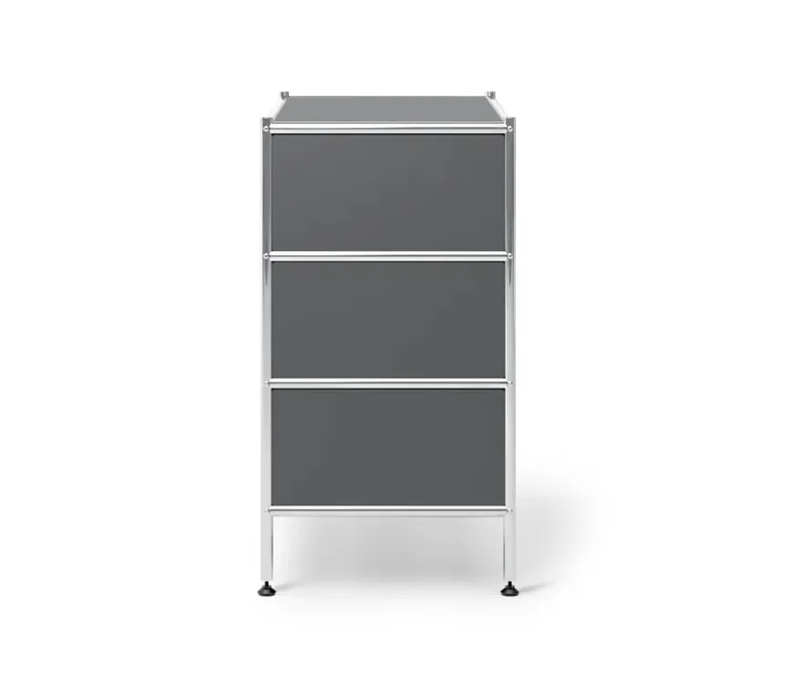 Kommode Metall »CN3« mit 3 Schubladen, grau
