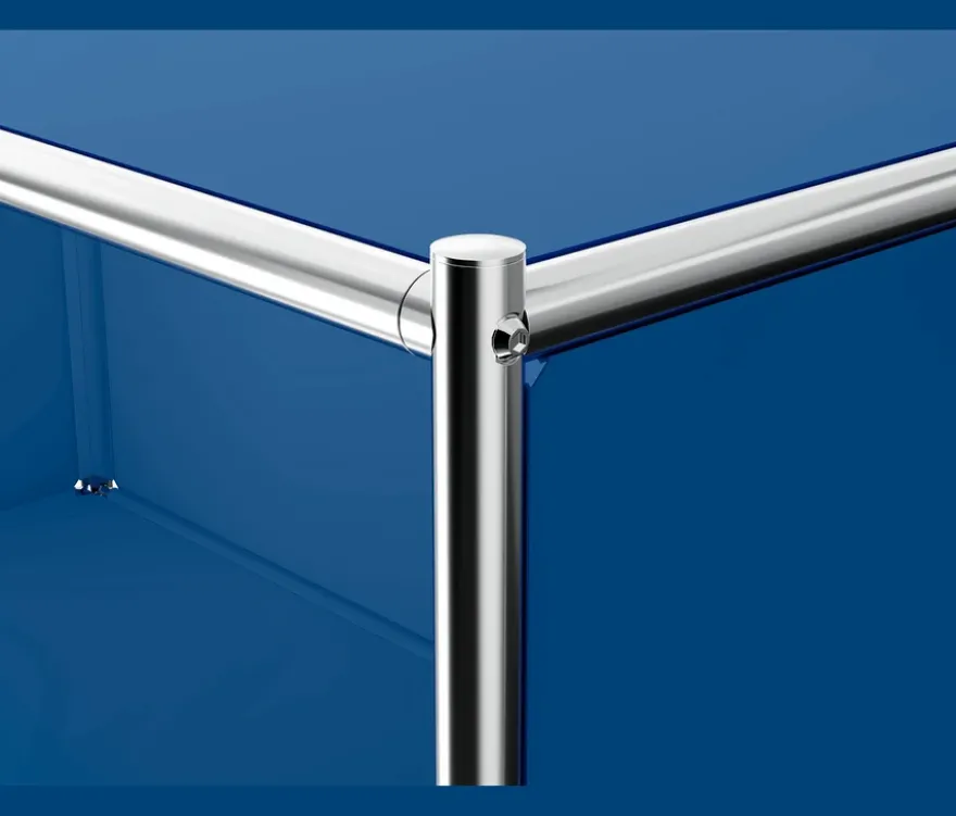 Kommode Metall »CN3« mit 2 versetzbaren Klappenfächern, enzianblau
