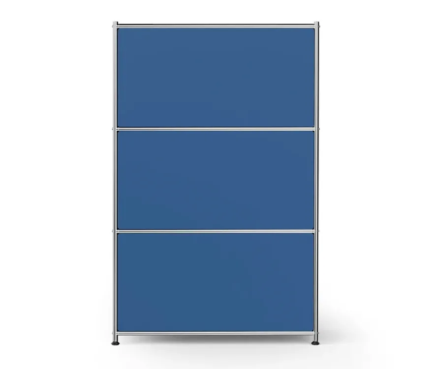 Kommode Metall »CN3« mit 2 versetzbaren Klappenfächern, enzianblau