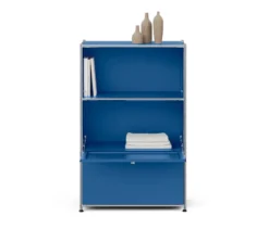 Kommode Metall »CN3« mit 2 versetzbaren Klappenfächern, enzianblau