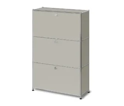 Kommode Metall »CN3 Slim Line« mit 3 Klappfächern, hellgrau