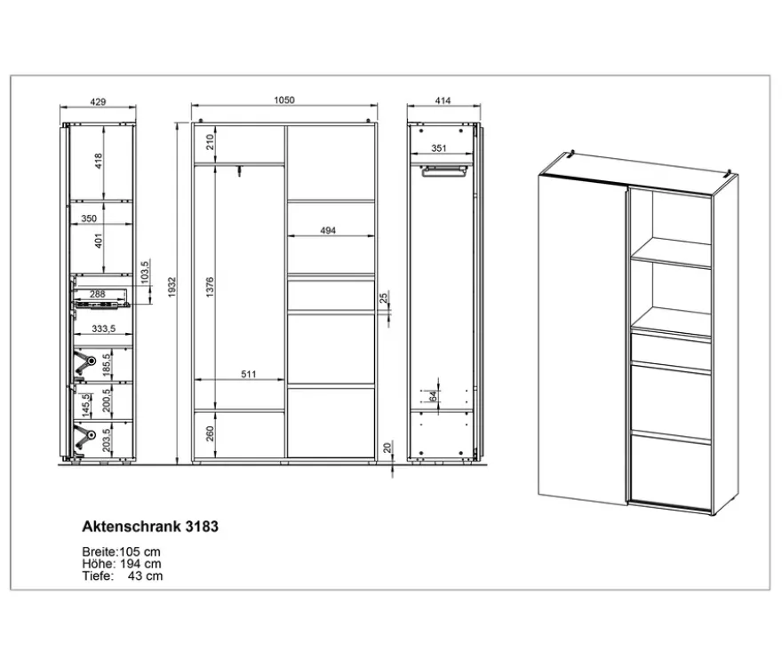 Kompaktgarderobe »Aledo«