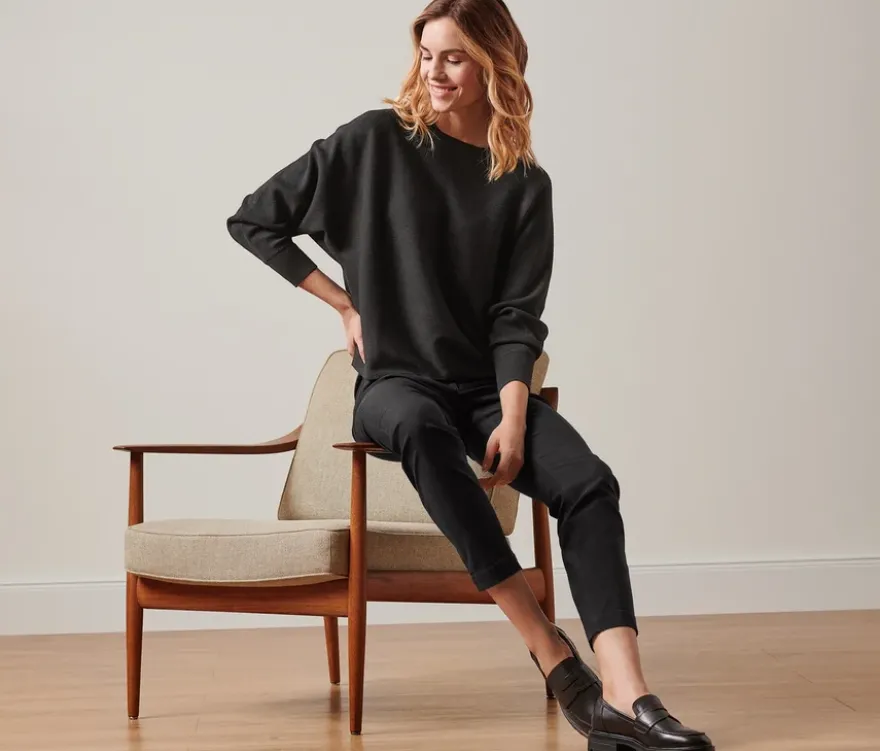 Konfektionierte Bengalinhose, schwarz