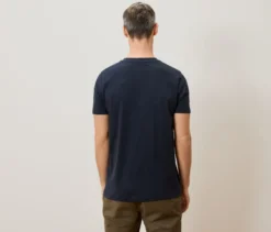 Kurzarm-Henley, navy