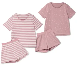 2 kurze Kinder-Pyjamas