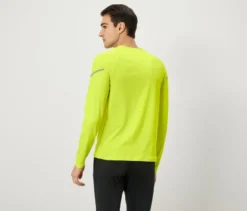Langarm-Funktionsshirt, neongelb