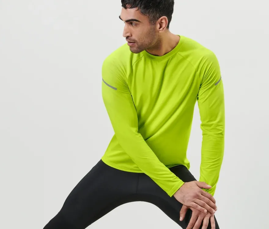 Langarm-Funktionsshirt, neonlime