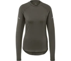 Langarm-Funktionsshirt, olivgrün