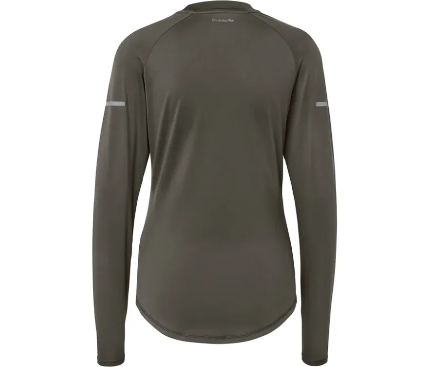 Langarm-Funktionsshirt, olivgrün