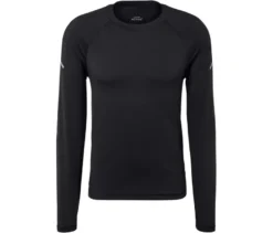 Langarm-Funktionsshirt, schwarz