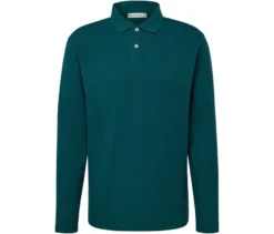 Langarm-Poloshirt, grün