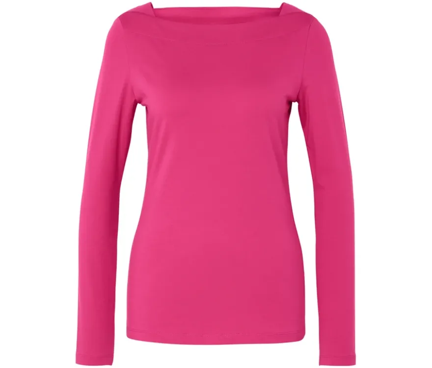 Langarmshirt, fuchsia