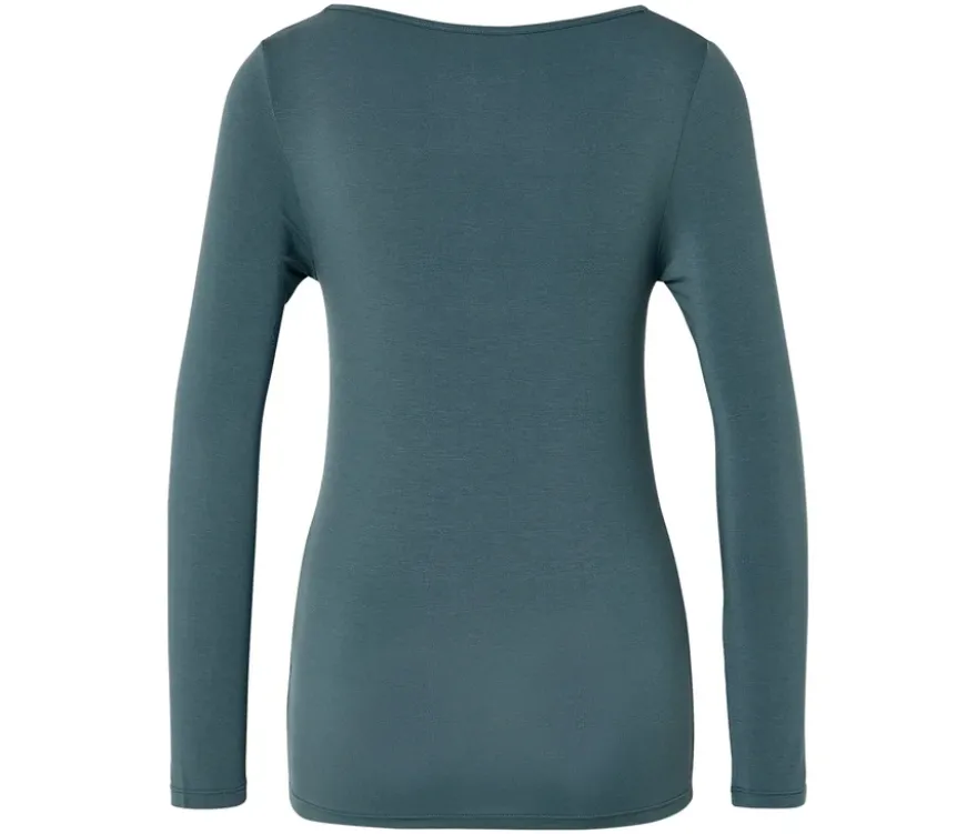 Langarmshirt im Modal-Seide-Mix