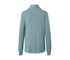 Langarmshirt mit V-Ausschnitt, rauchblau