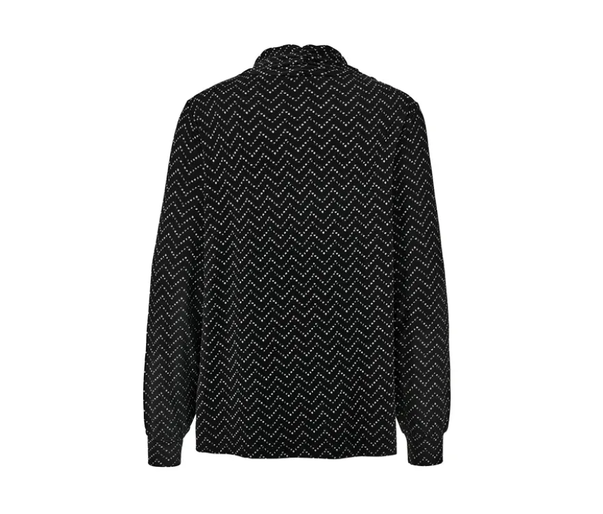 Langarmshirt mit V-Ausschnitt, Alloverprint