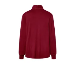 Langarmshirt mit V-Ausschnitt, bordeauxrot