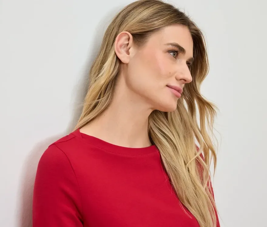 Langarmshirt, rot